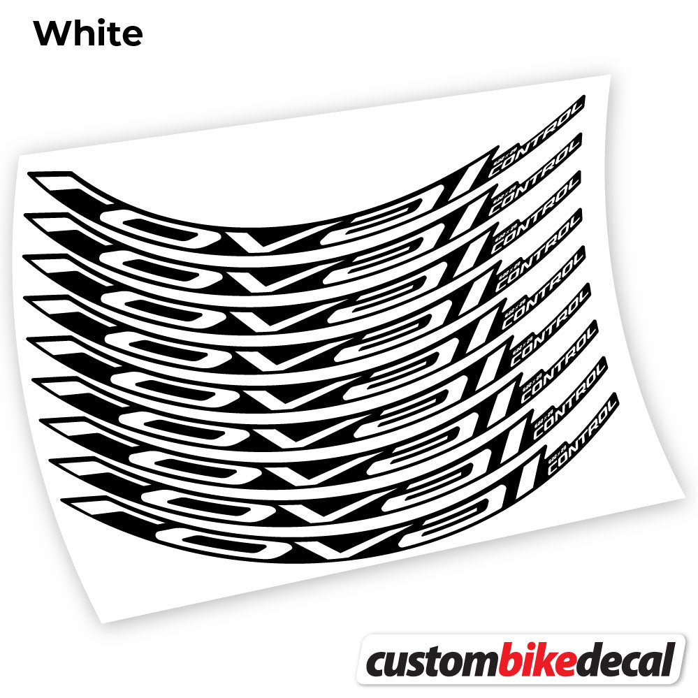 Adesivi Cerchi MTB Roval Control Carbon 2021 in vinile - Bianco