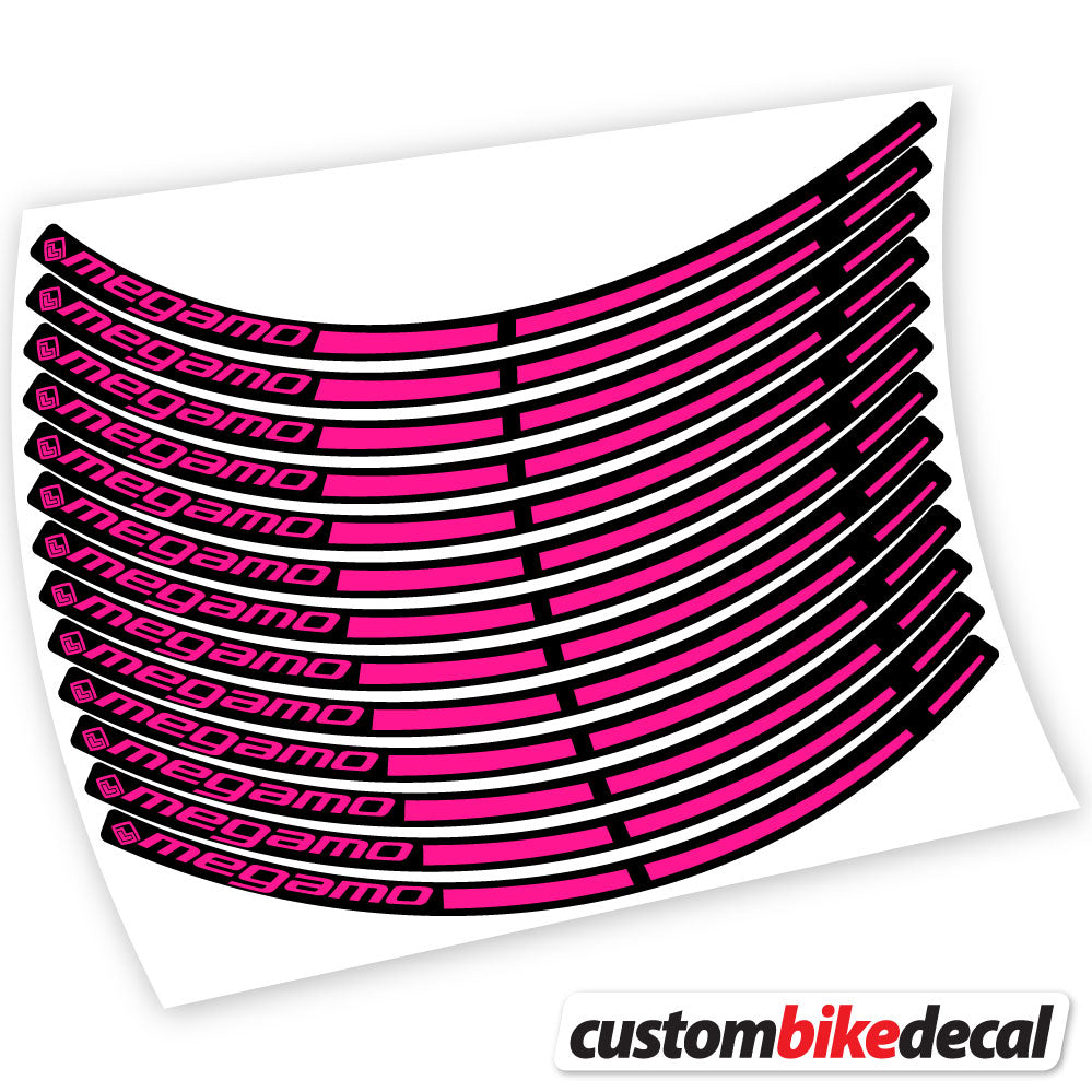 Adesivi Cerchi MTB Megamo in vinile - Rosa Neon