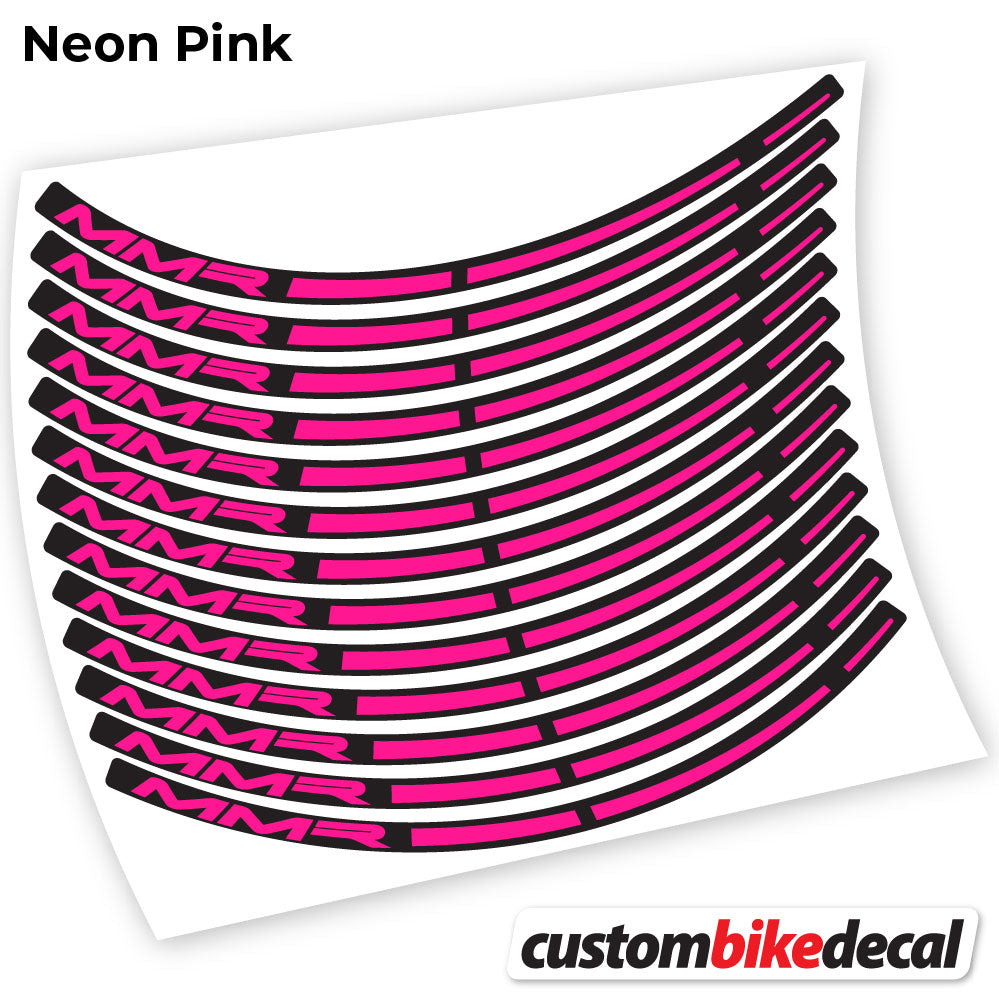 Adesivi Cerchi MTB MMR in vinile - Rosa Neon
