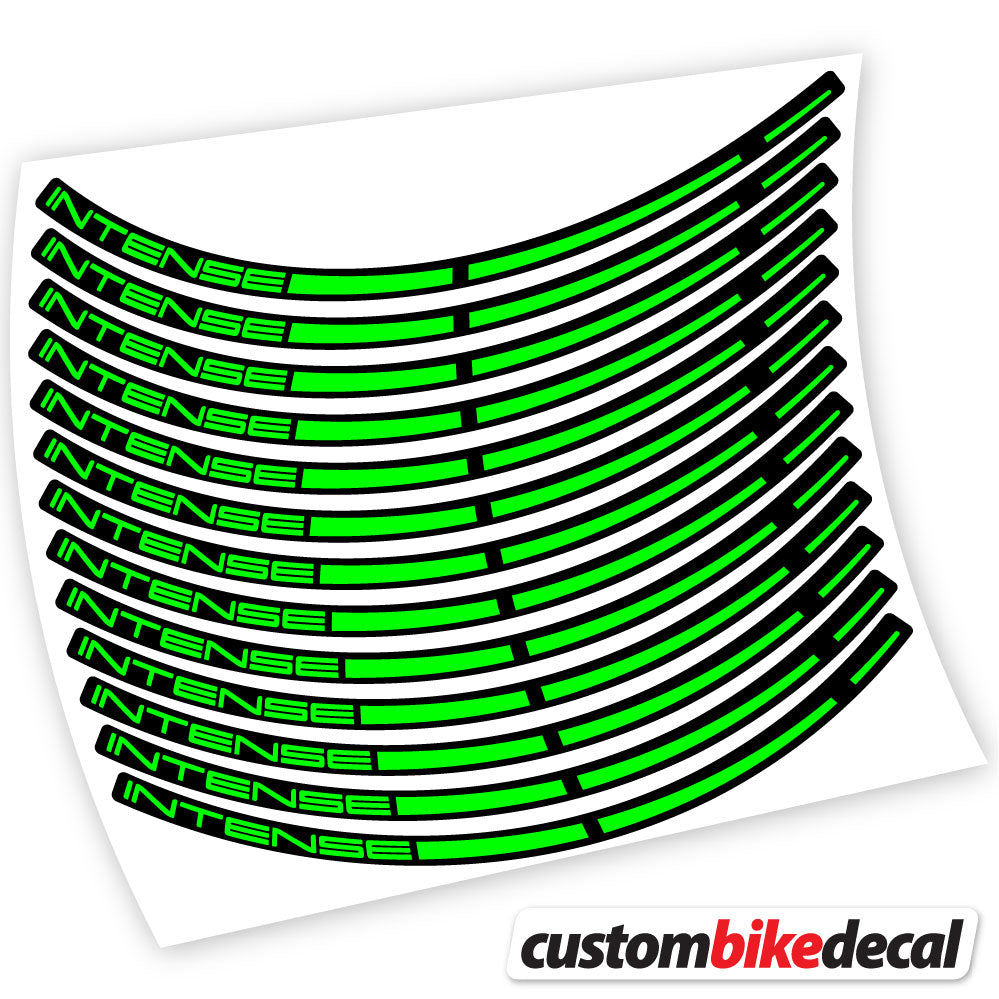 Adesivi Cerchi MTB Intense in vinile - Verde Neon