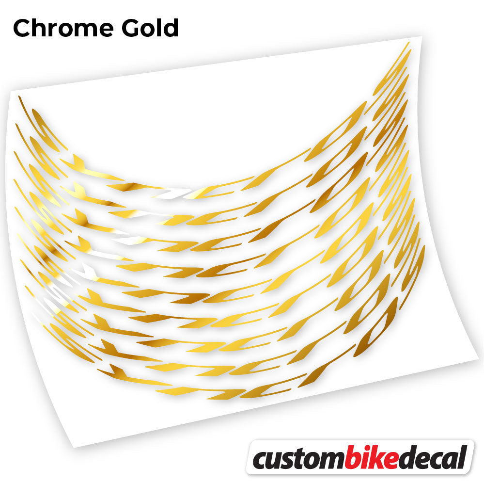 Adesivi Cerchi MTB Syncross in vinile - Oro Cromato