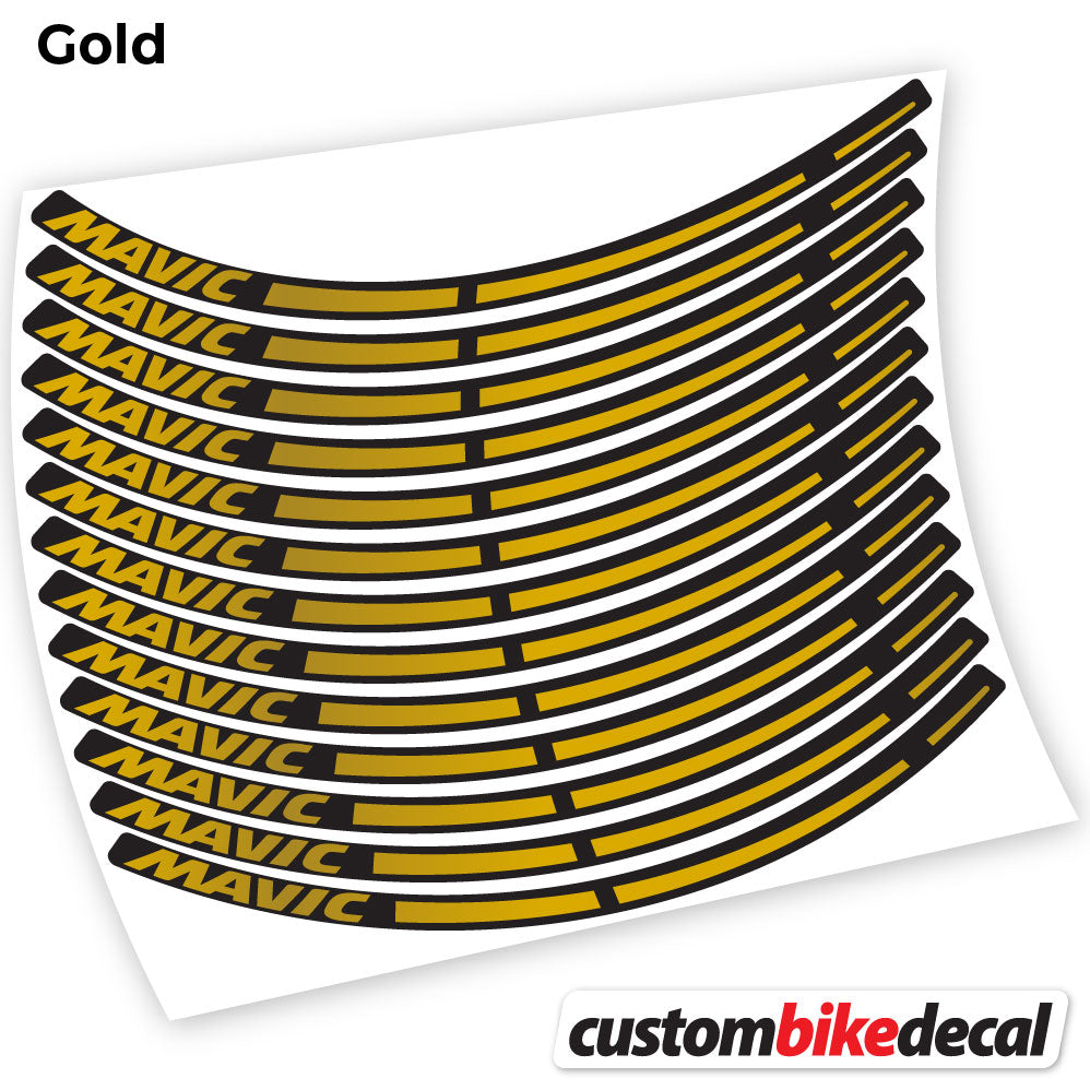 Adesivi Cerchi MTB Mavic in vinile - Oro