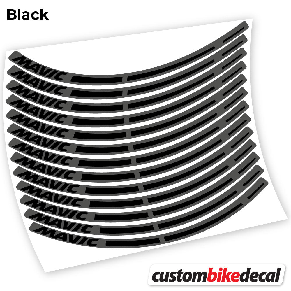 Adesivi Cerchi MTB Mavic in vinile - Nero