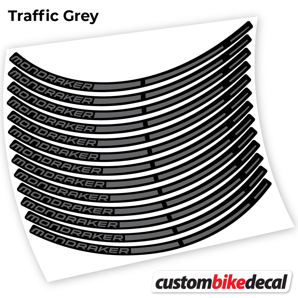 Adesivi Cerchi MTB Mondraker 29" in vinile - Grigio Traffico