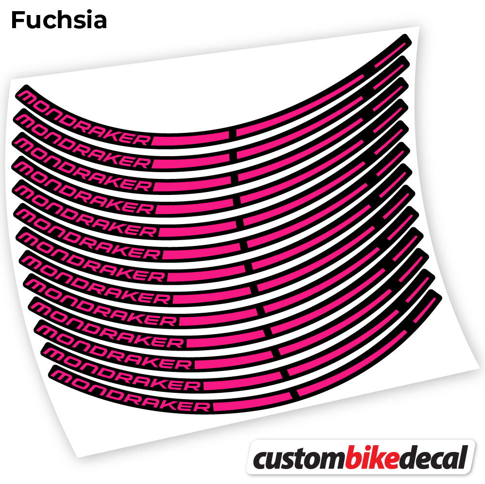 Adesivi Cerchi MTB Mondraker 29" in vinile - Fucsia