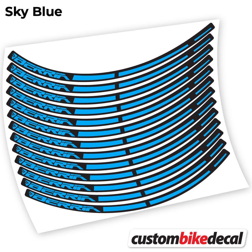 Adesivi Cerchi MTB Berria in vinile - Azzurro Cielo