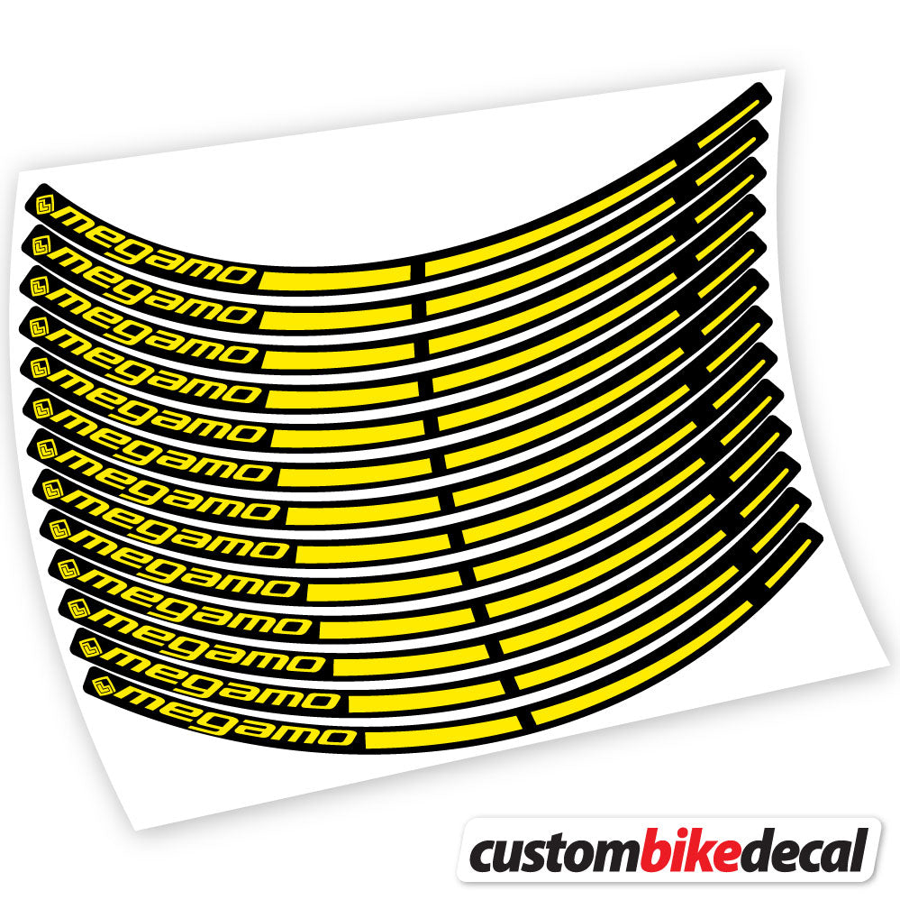 Adesivi Cerchi MTB Megamo in vinile - Giallo