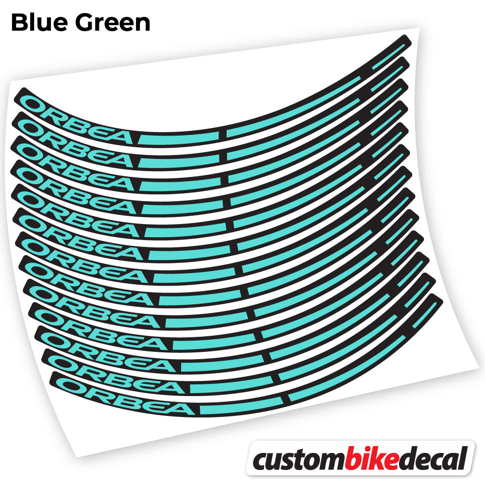 Adesivi Cerchi MTB ORBEA in vinile - Verde Acqua
