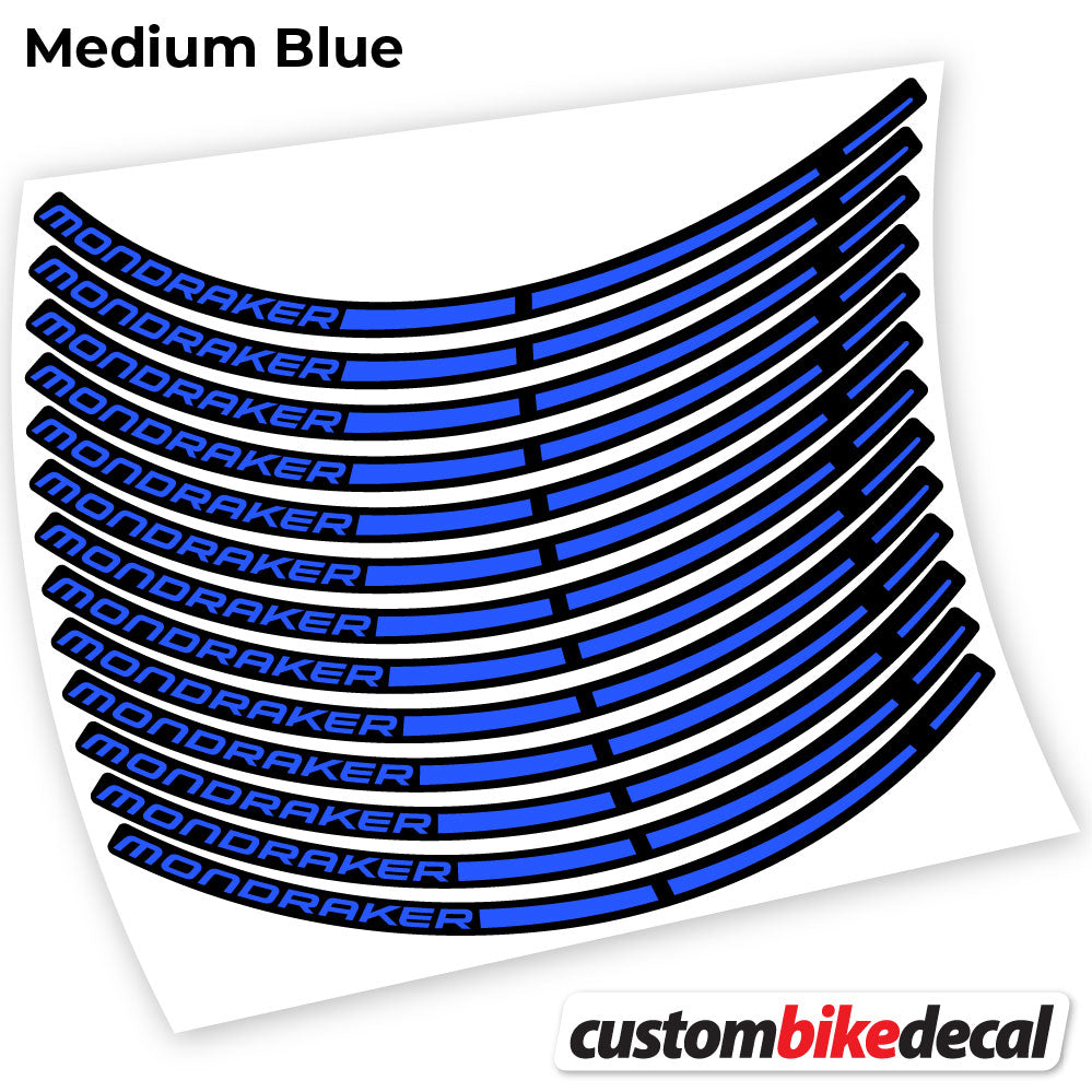 Adesivi Cerchi MTB Mondraker 29" in vinile - Blu Medio