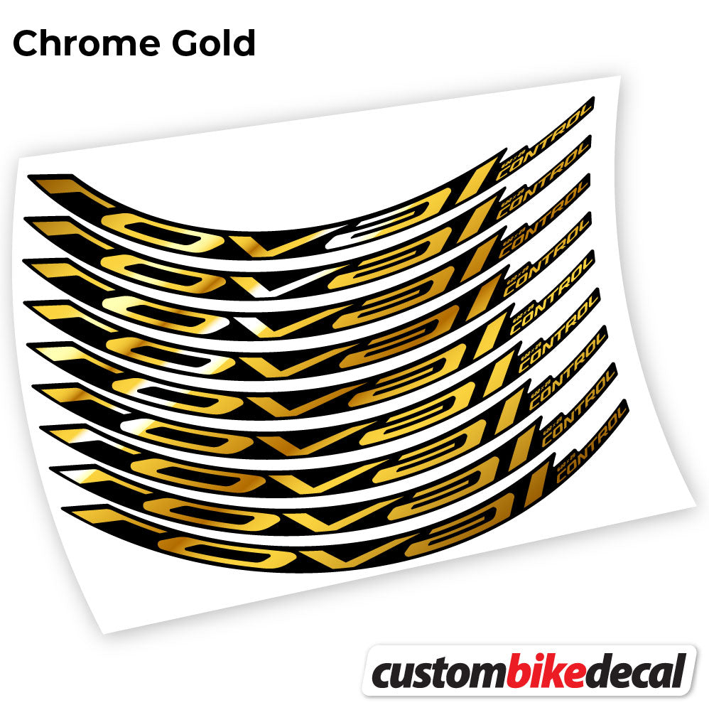 Adesivi Cerchi MTB Roval Control Carbon 2021 in vinile - Oro Cromato