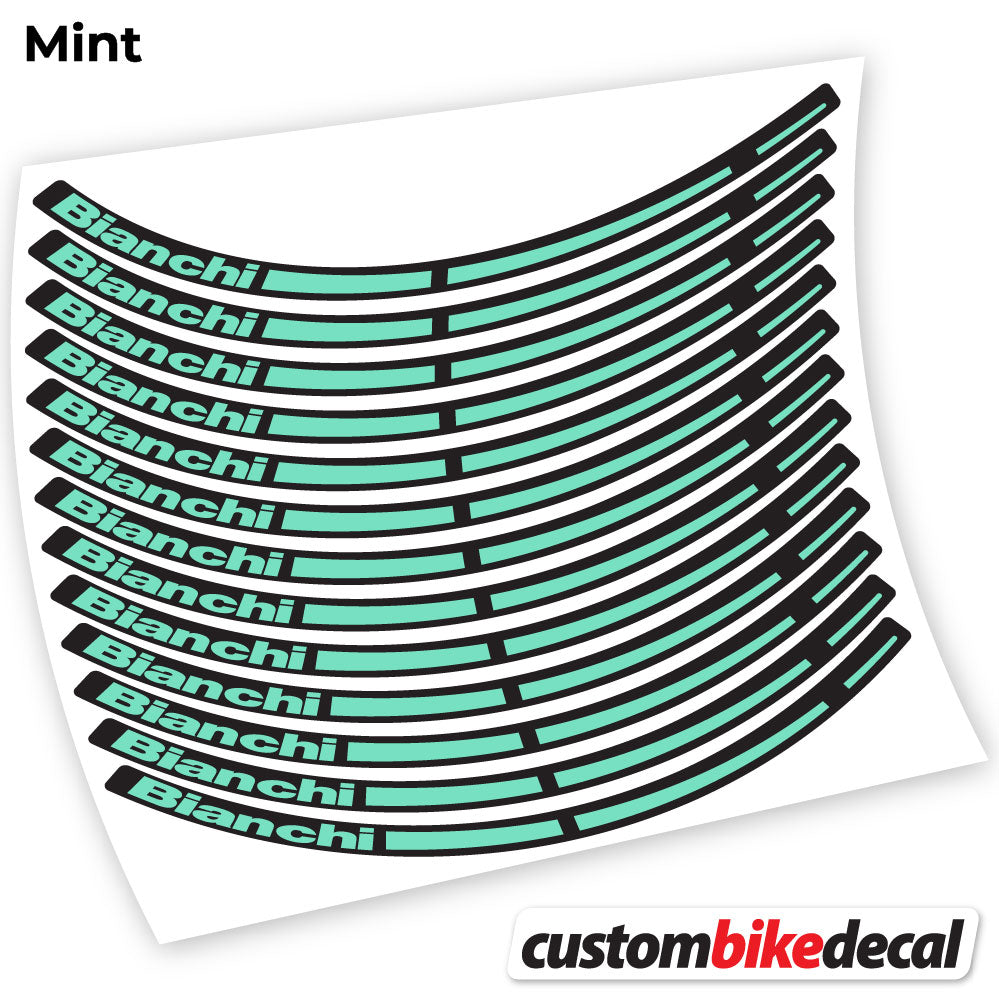 Adesivi Cerchi MTB Bianchi in vinile - Verde Menta