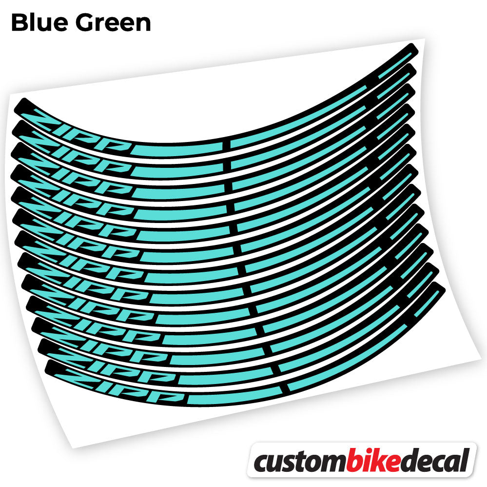 Adesivi Cerchi MTB Zipp in vinile - Verde Acqua
