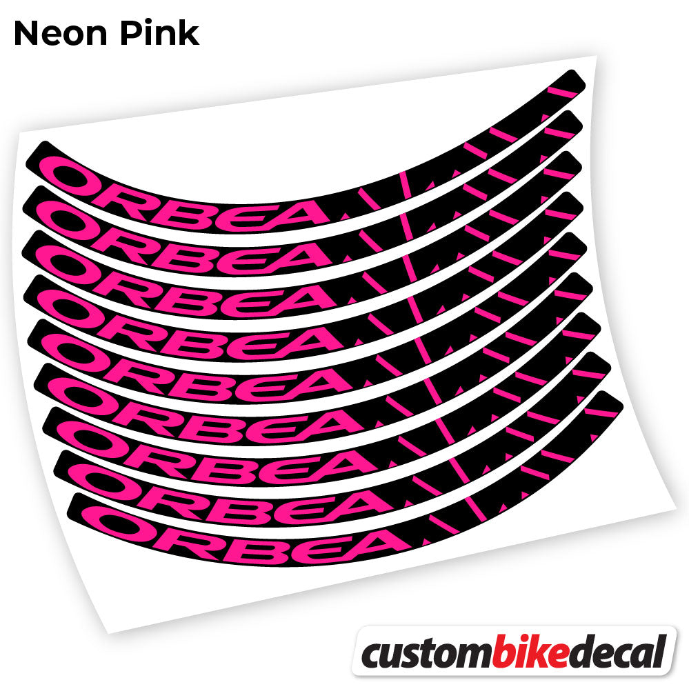 Adesivi Cerchi MTB Orbea Alma in vinile - Rosa Neon