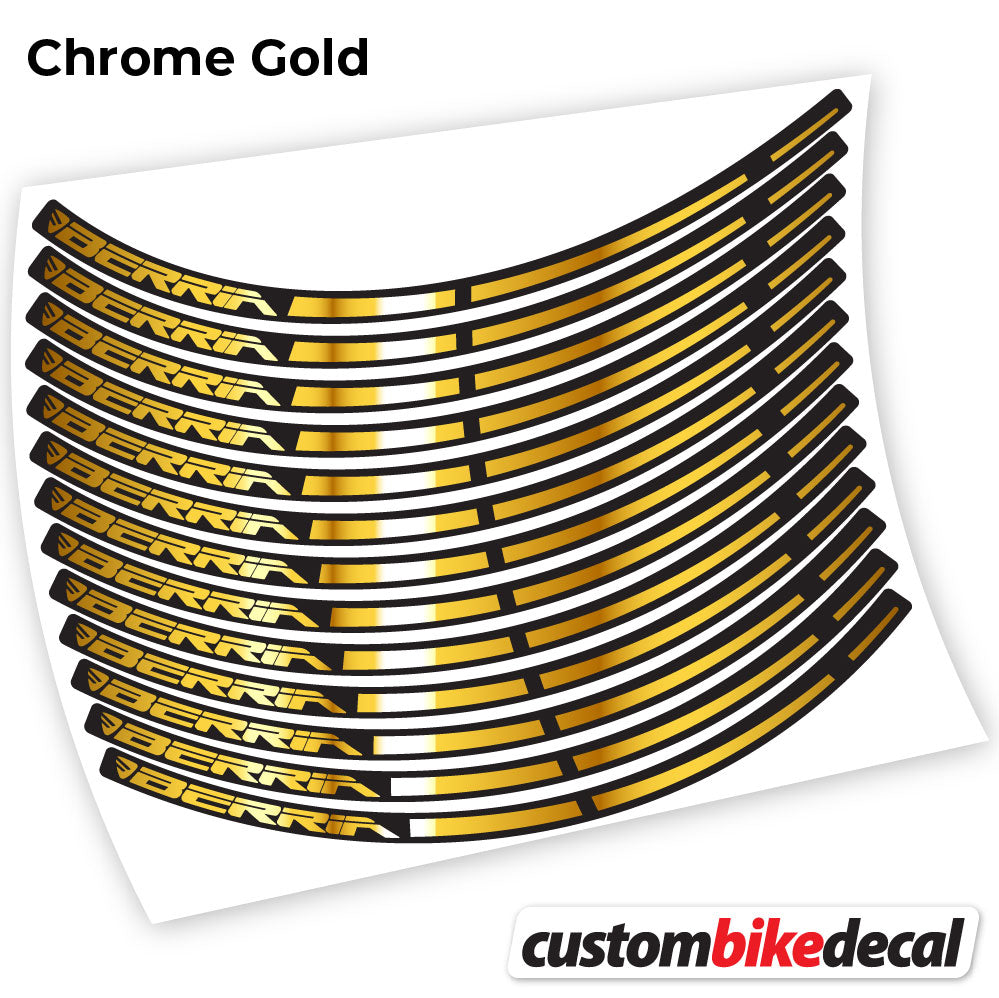 Adesivi Cerchi MTB Berria in vinile - Oro Cromato