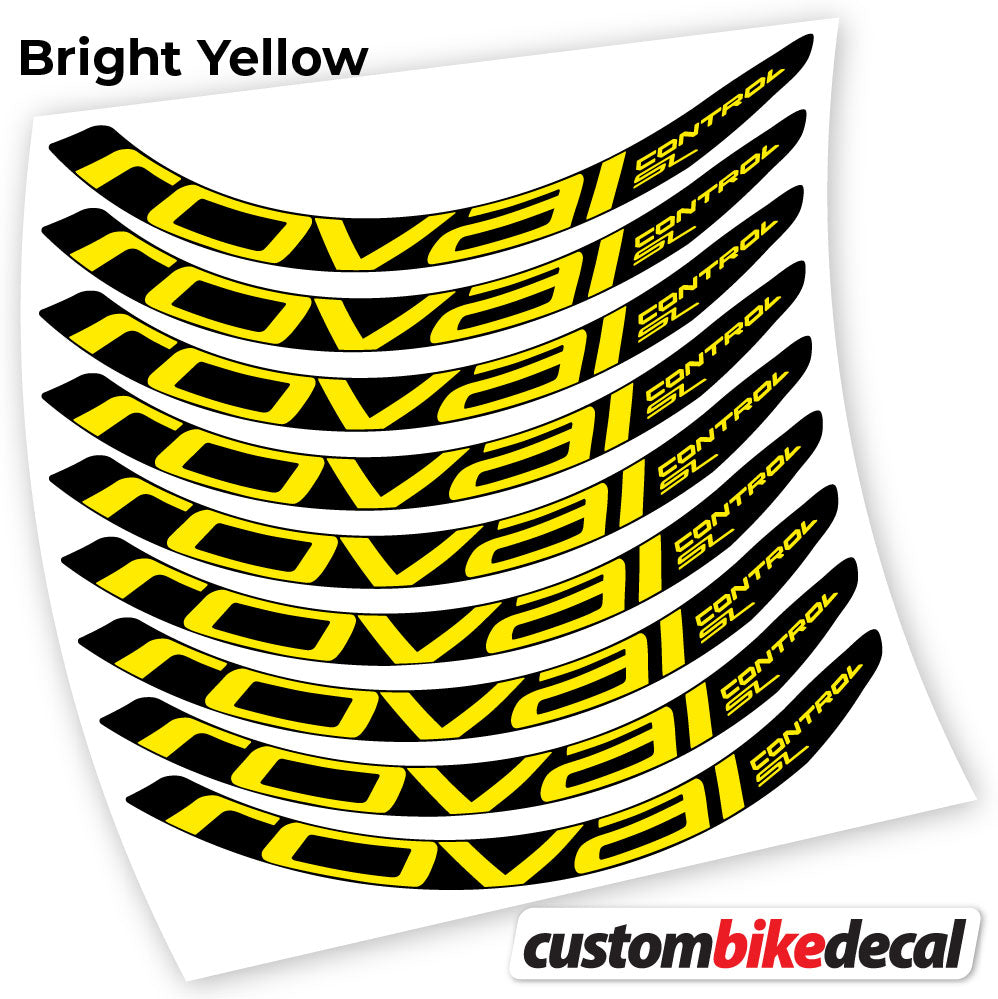 Adesivi Cerchi MTB Roval Control SL in vinile - Giallo