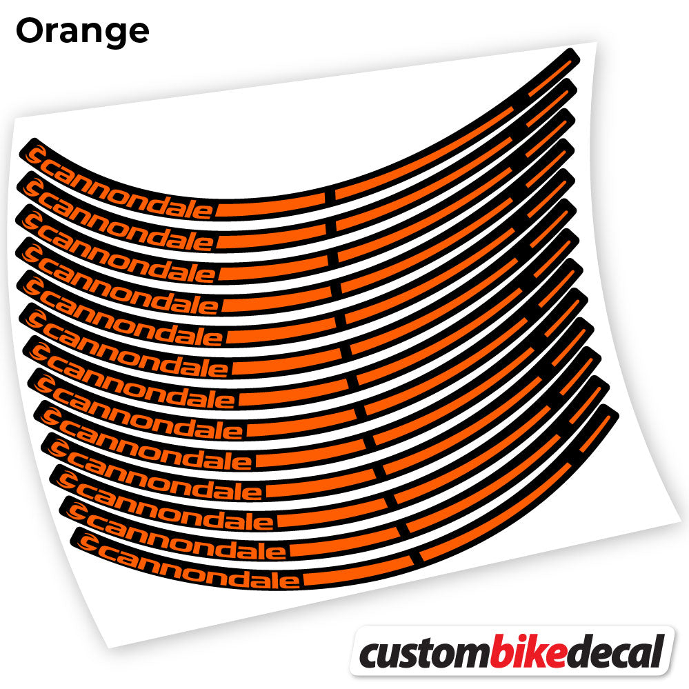 Adesivi Cerchi MTB cannondale in vinile - Arancione