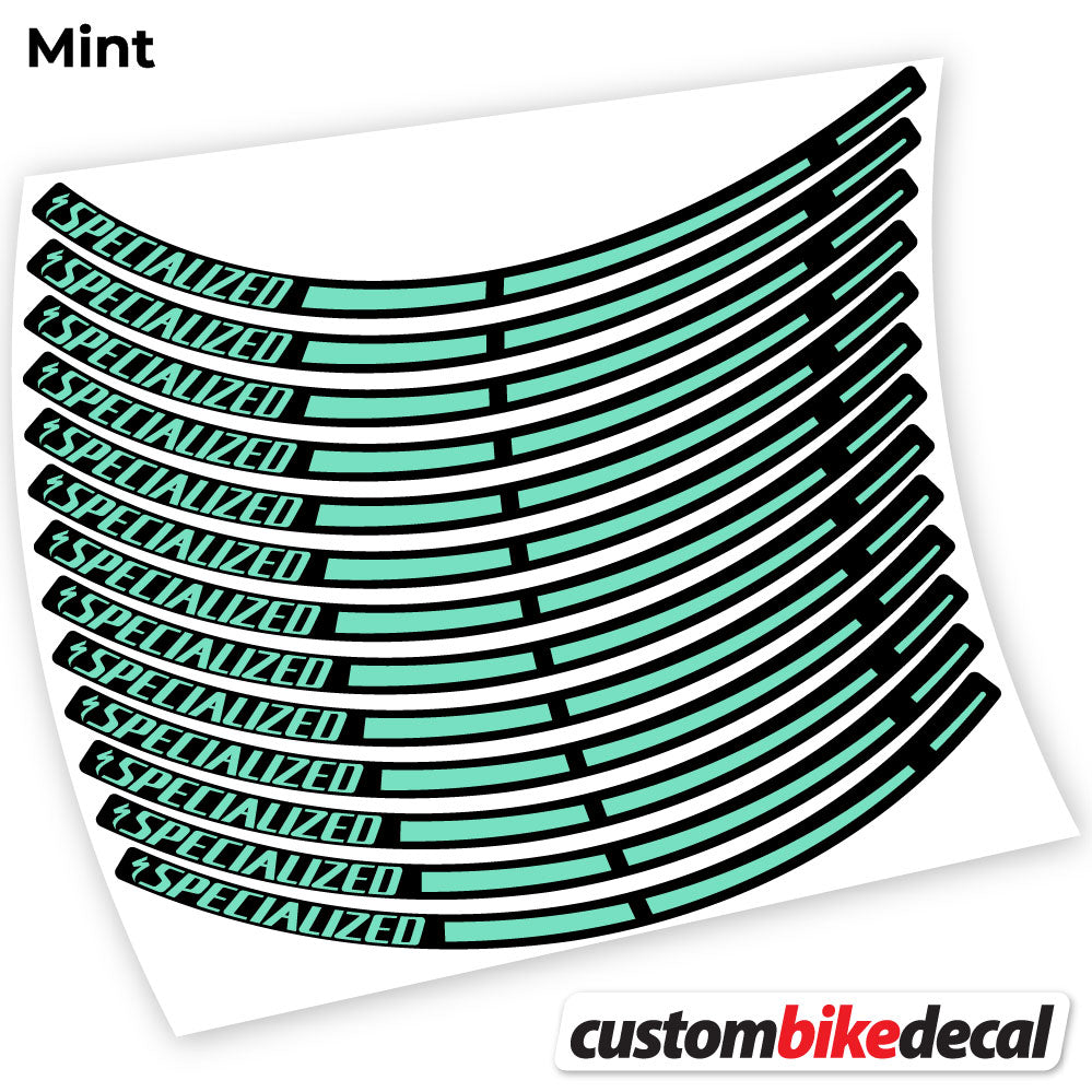 Adesivi Cerchi MTB Specialized in vinile - Verde Menta