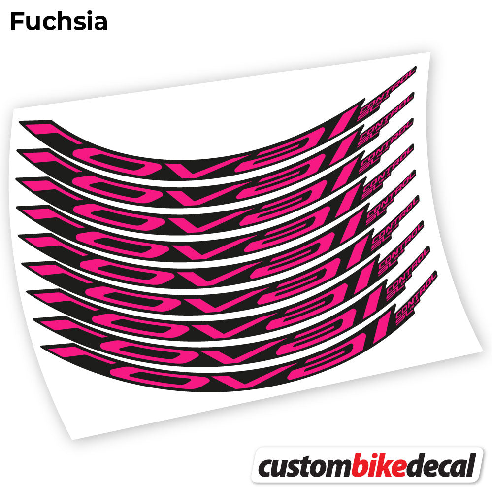 Adesivi Cerchi MTB Roval Control SL 2021 in vinile - Fucsia