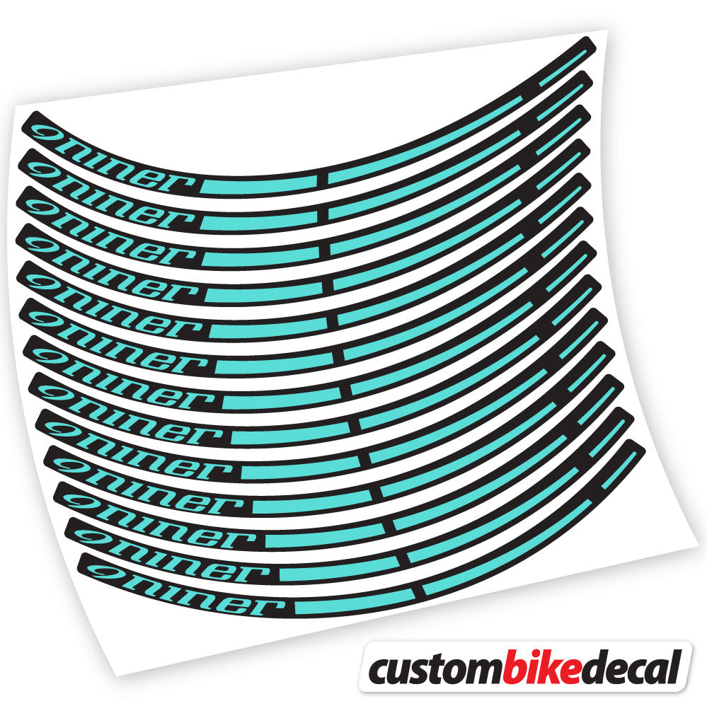 Adesivi Cerchi MTB Niner in vinile - Verde Acqua