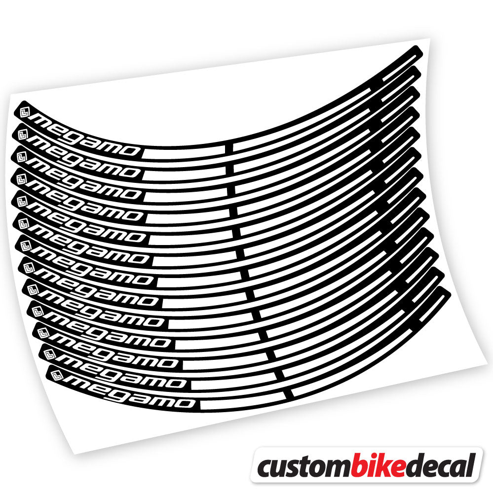 Adesivi Cerchi MTB Megamo in vinile - Bianco