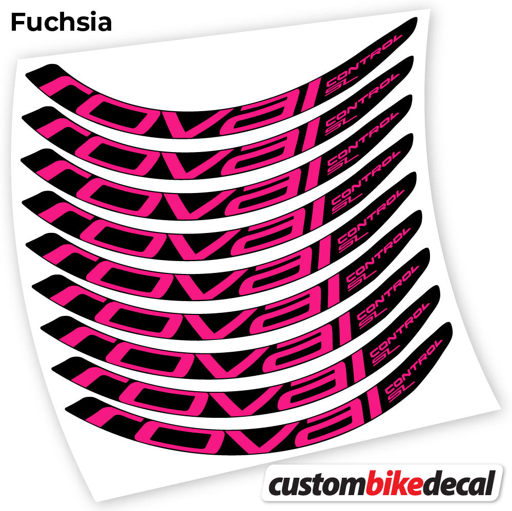 Adesivi Cerchi MTB Roval Control SL in vinile - Fucsia