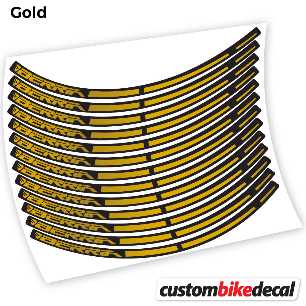Adesivi Cerchi MTB Berria in vinile - Oro