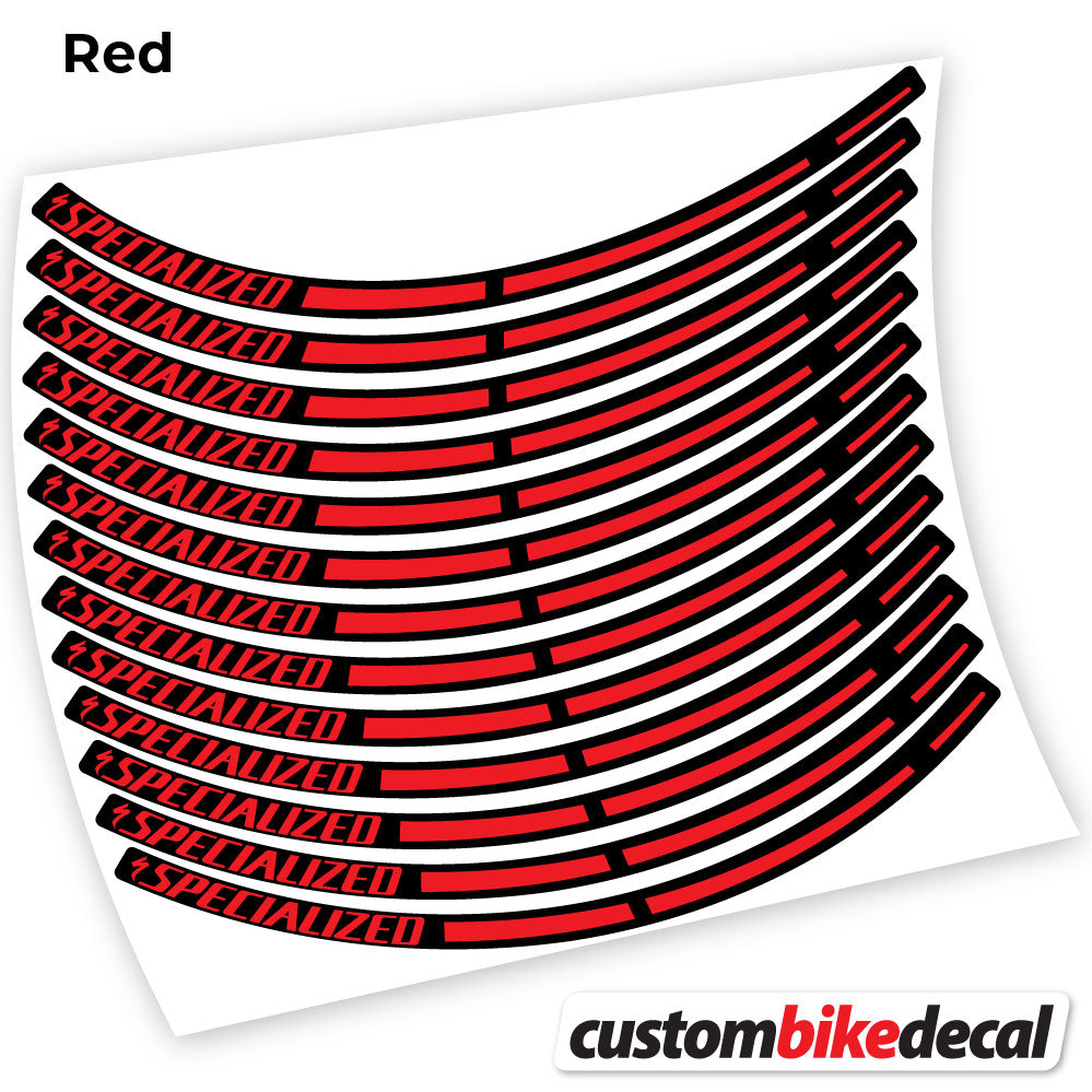 Adesivi Cerchi MTB Specialized in vinile - Rosso