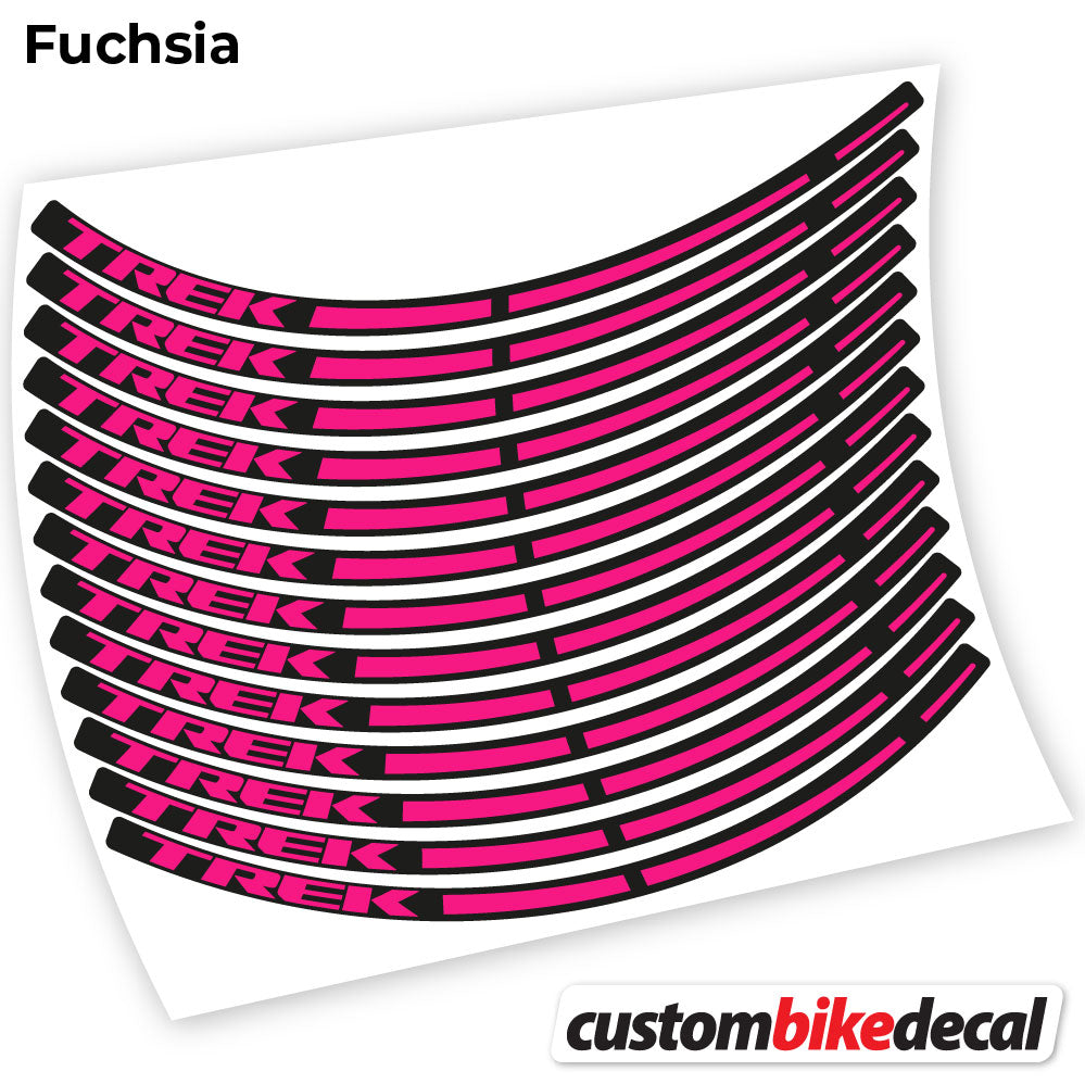 Adesivi Cerchi MTB Trek in vinile - Fucsia