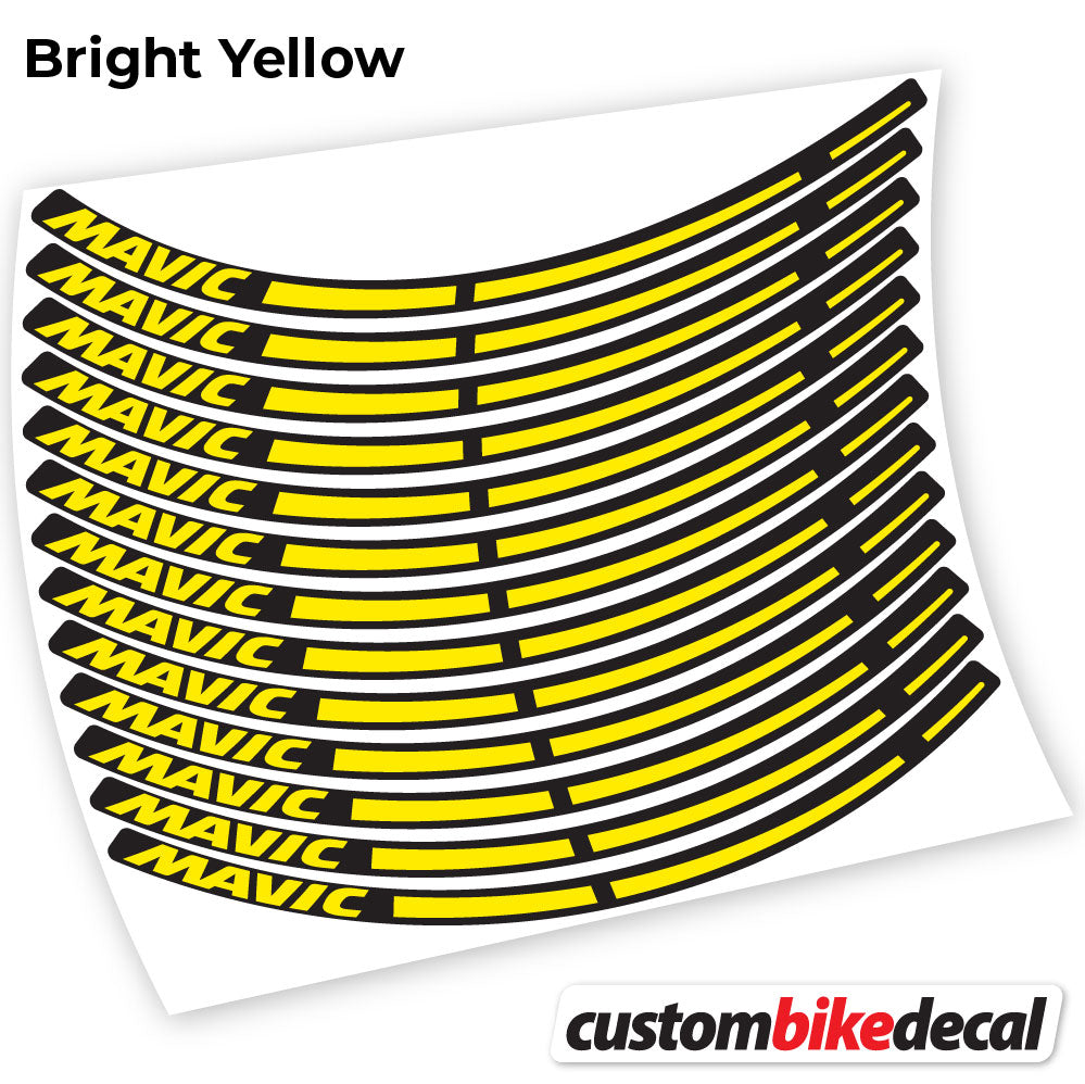 Adesivi Cerchi MTB Mavic in vinile - Giallo