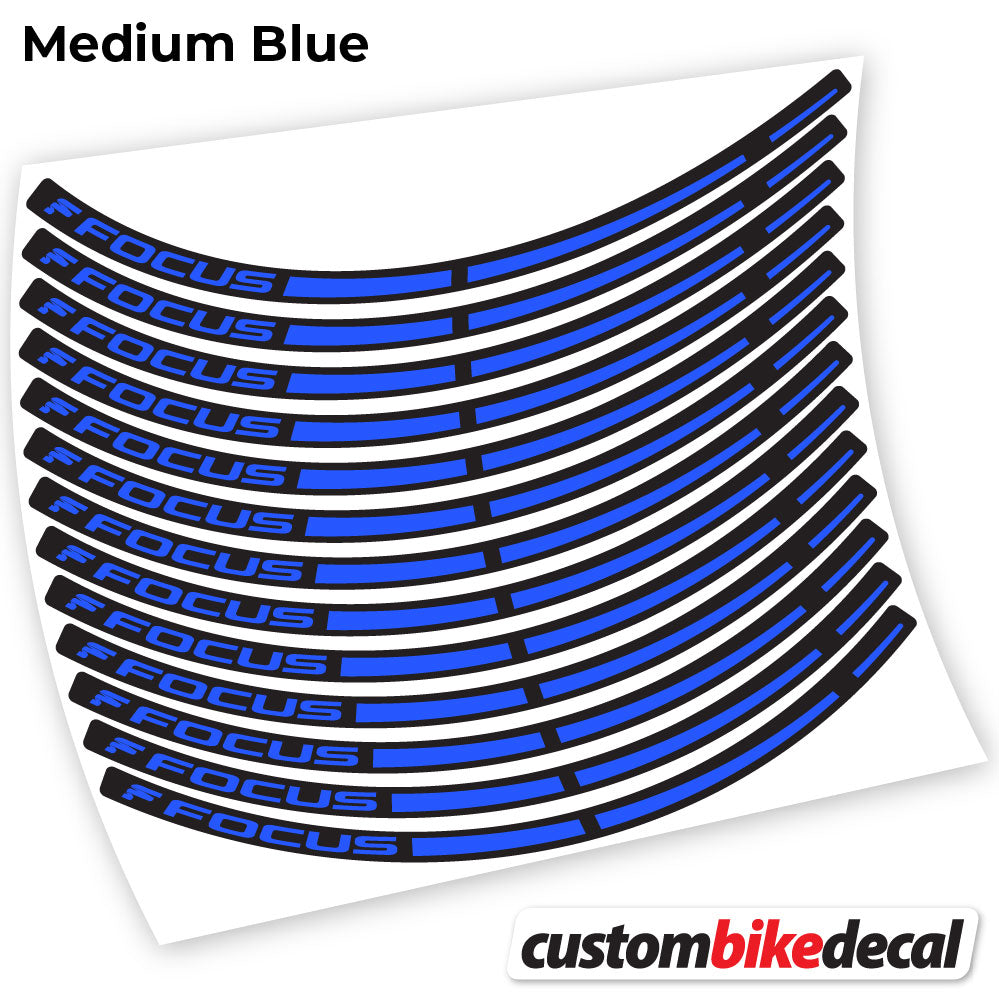 Adesivi Cerchi MTB Focus in vinile - Blu Medio