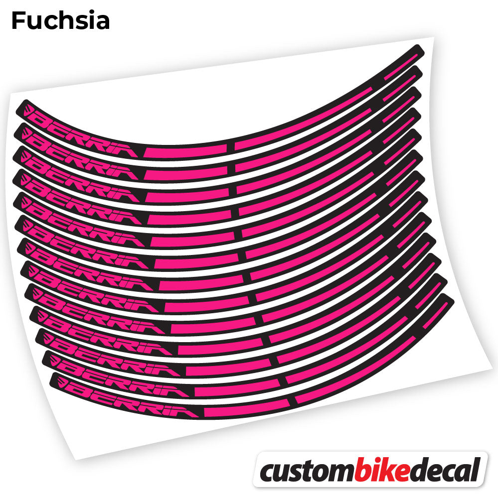 Adesivi Cerchi MTB Berria in vinile - Fucsia
