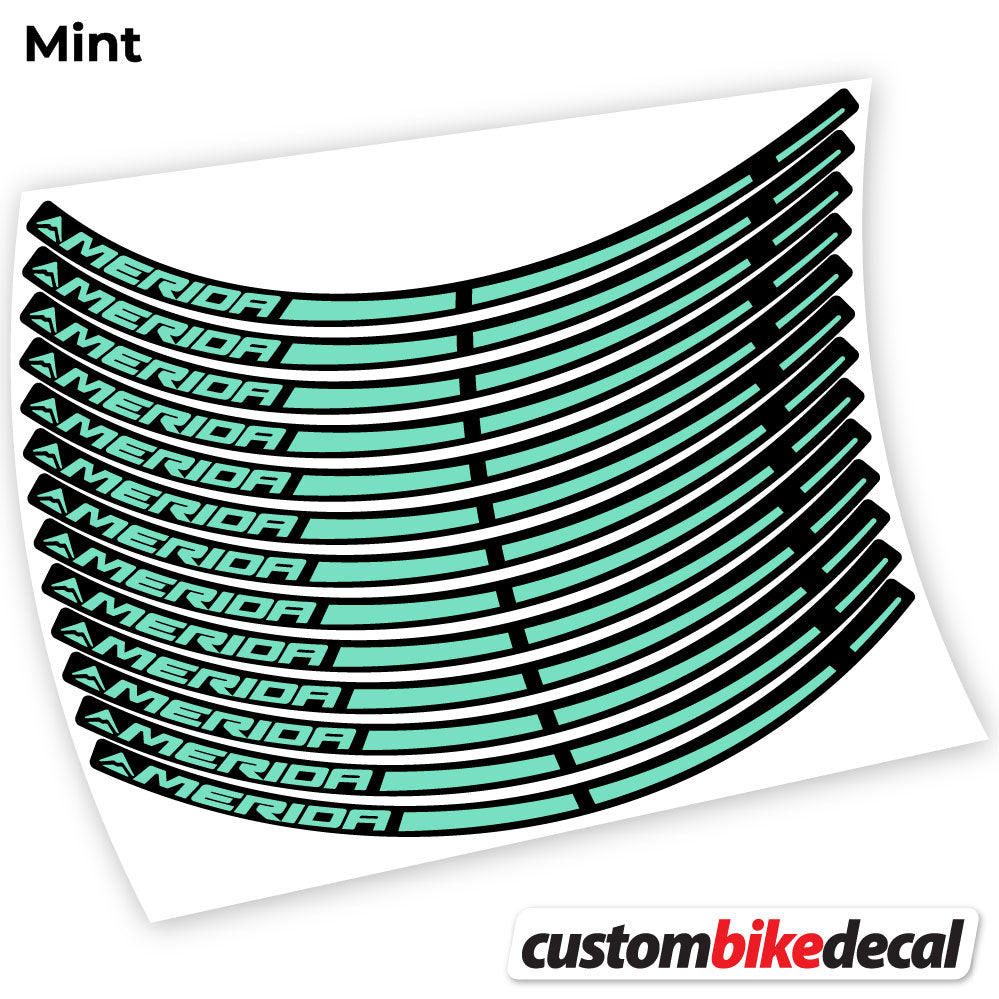 Adesivi Cerchi MTB Merida in vinile - Verde Menta