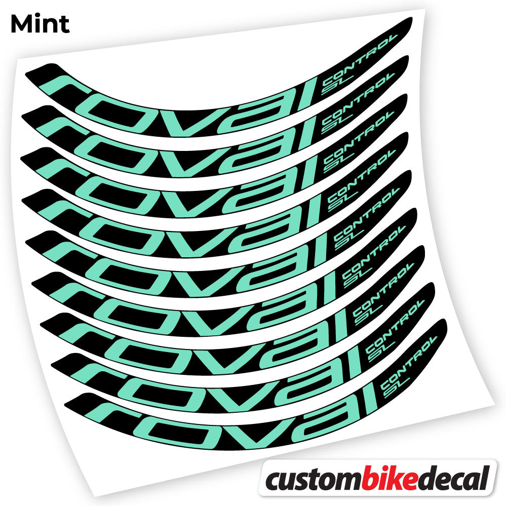 Adesivi Cerchi MTB Roval Control SL in vinile - Verde Menta