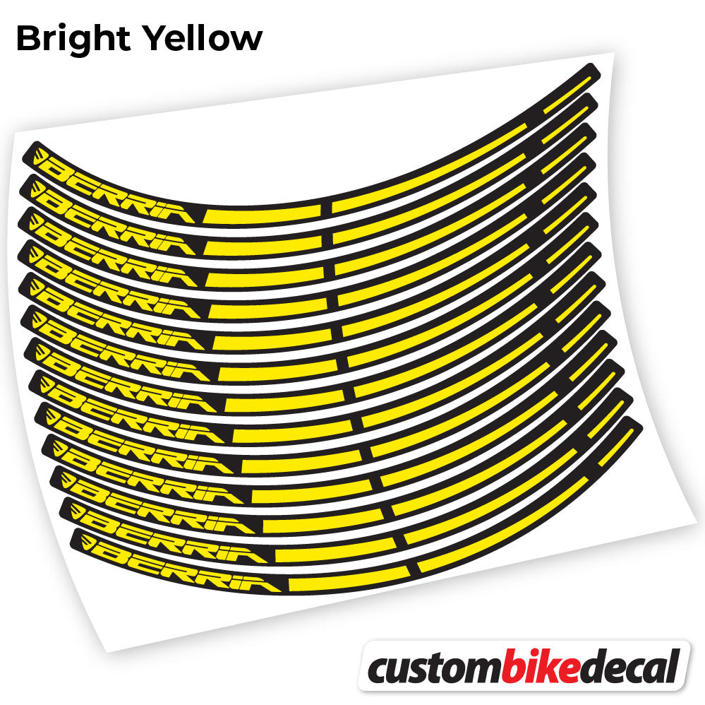 Adesivi Cerchi MTB Berria in vinile - Giallo