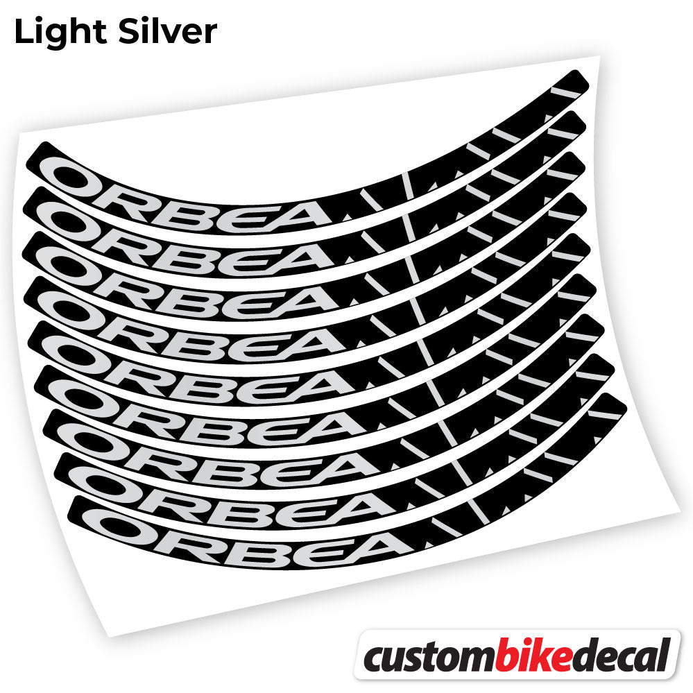 Adesivi Cerchi MTB Orbea Alma in vinile - Argento Chiaro