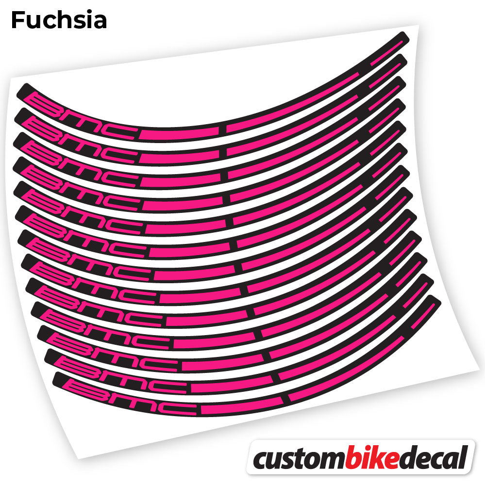 Adesivi Cerchi MTB BMC in vinile - Fucsia