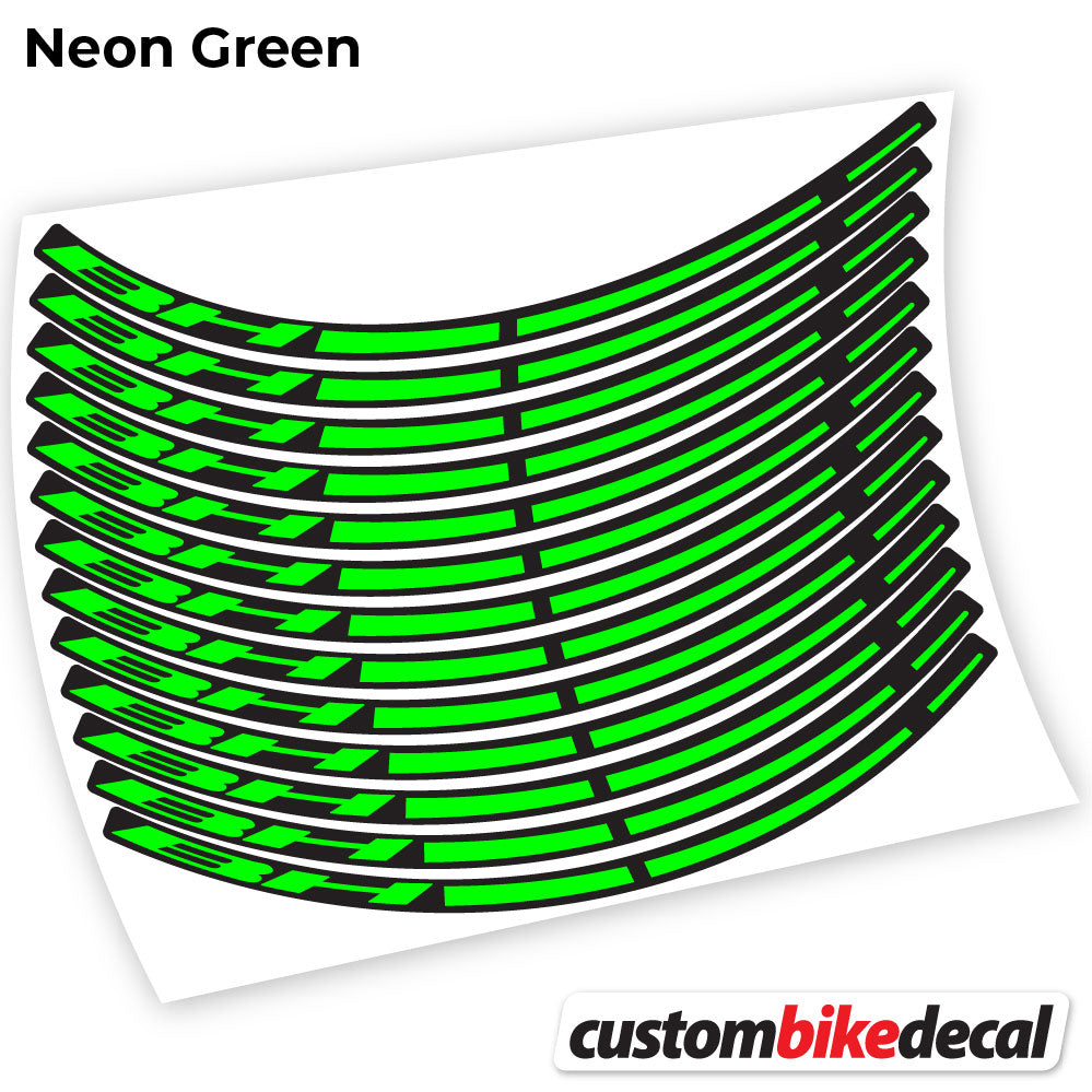 Adesivi Cerchi MTB BH in vinile - Verde Neon