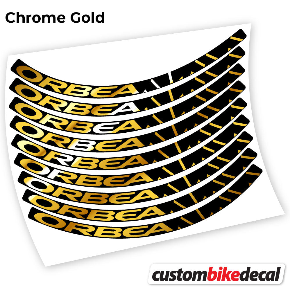 Adesivi Cerchi MTB Orbea Alma in vinile - Oro Cromato