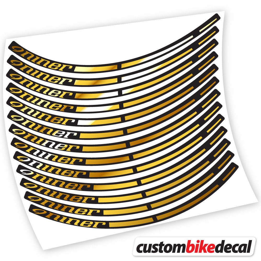 Adesivi Cerchi MTB Niner in vinile - Oro Cromato