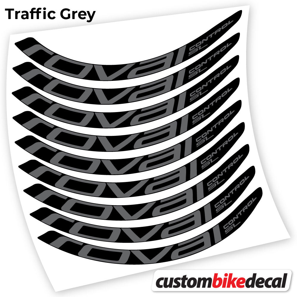 Adesivi Cerchi MTB Roval Control SL in vinile - Grigio Traffico