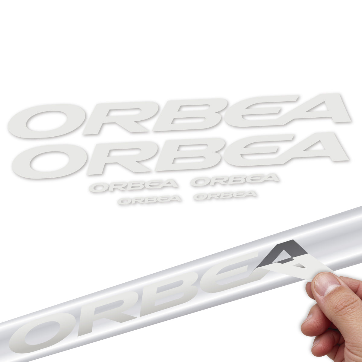 Adesivi Telaio Orbea Orca Aero 2022-2027 in vinile - Grigio Perla