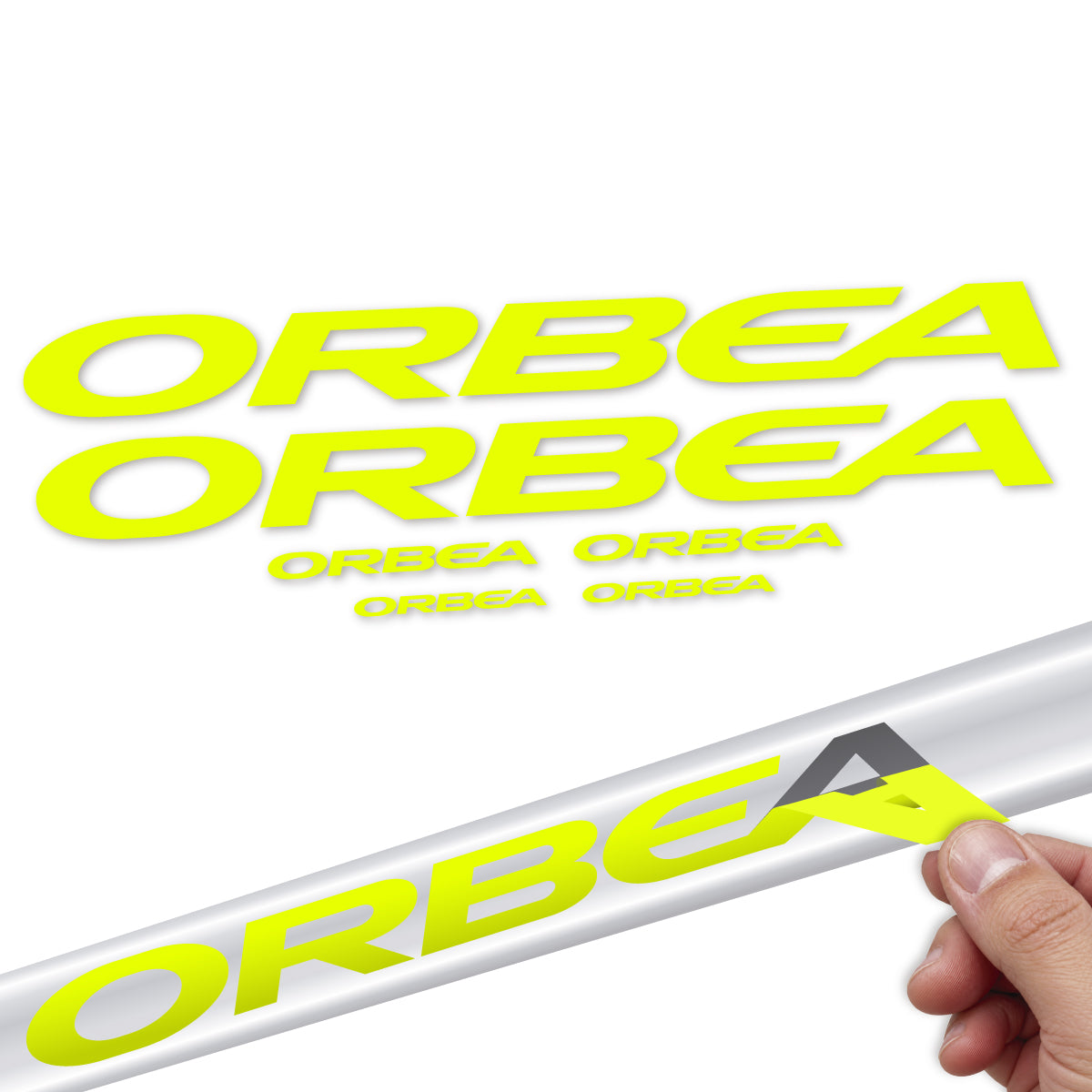 Adesivi Telaio Orbea Denna 2022-2027 in vinile - Giallo Fluo