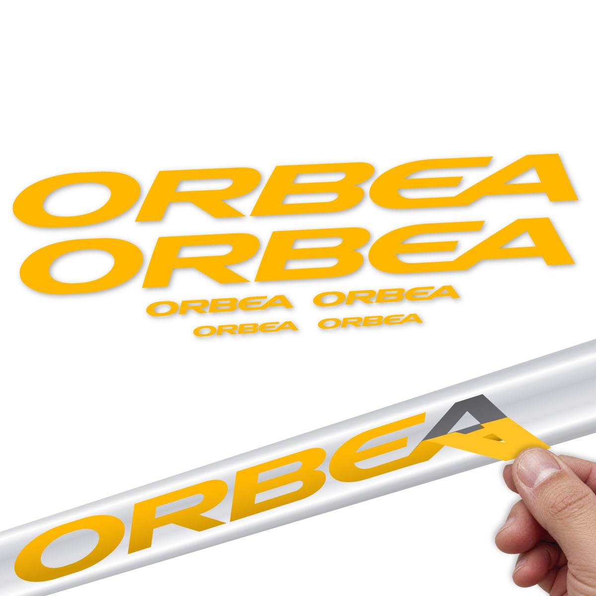Adesivi Telaio Orbea Alma 2022-2027 in vinile - Giallo Medio