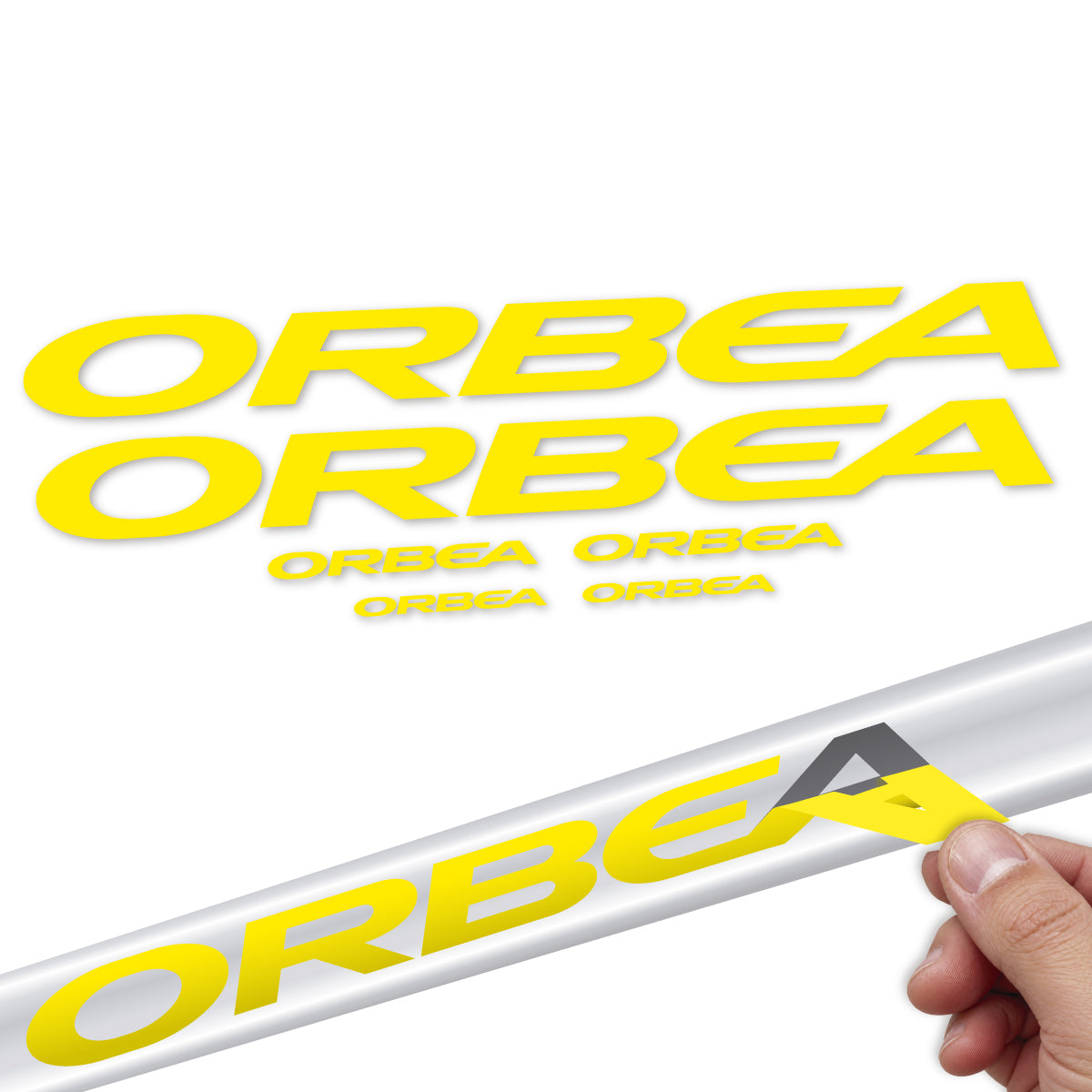Adesivi Telaio Orbea Laufey 2022-2027 in vinile - Giallo Vivo