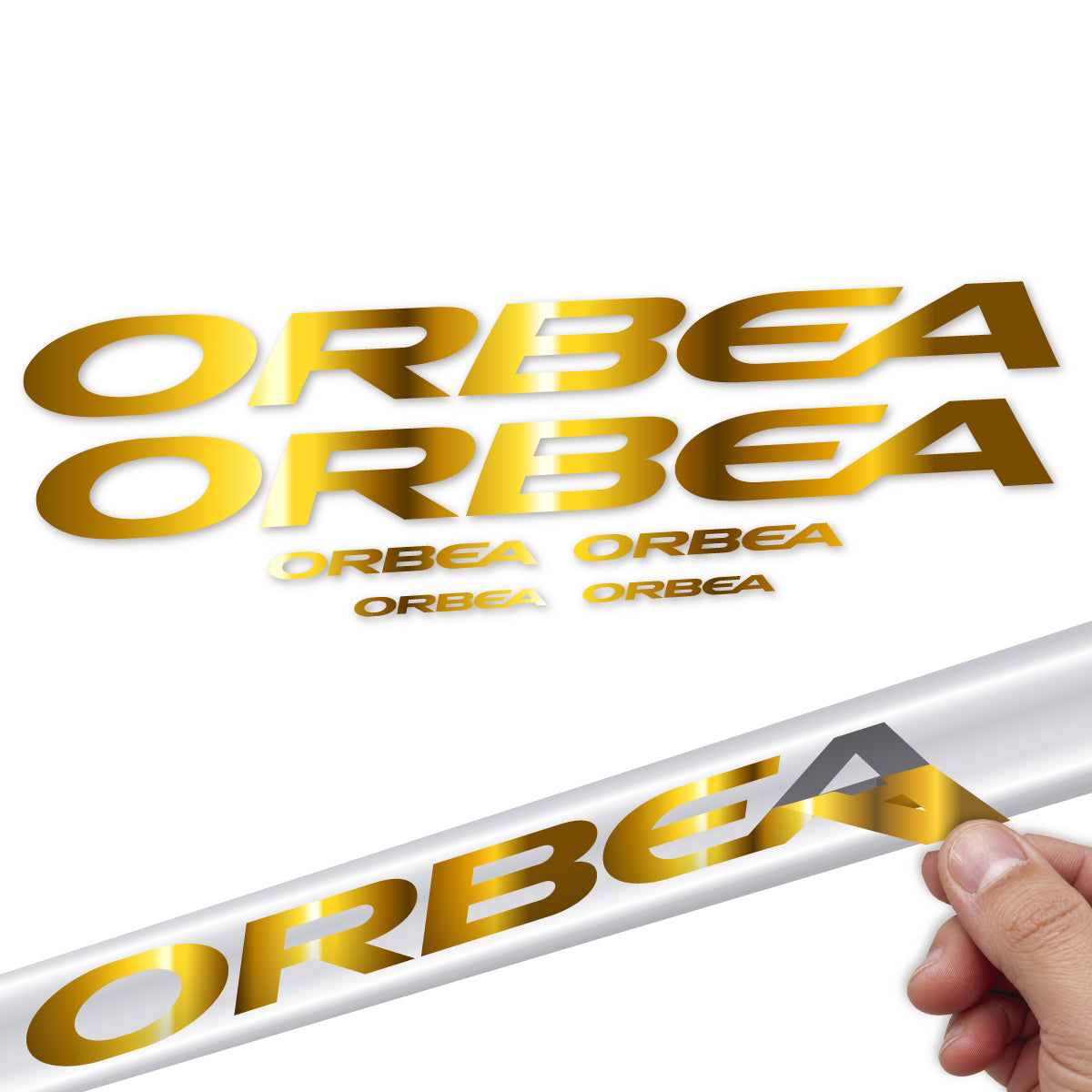 Adesivi Telaio Orbea Alma 2022-2027 in vinile - Oro Cromato