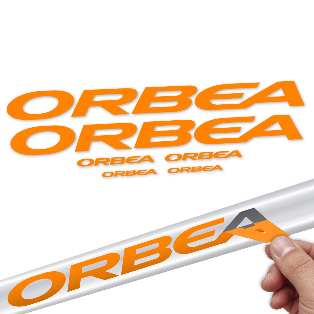 Adesivi Telaio Orbea Alma 2022-2027 in vinile - Arancione Chiaro Fluo