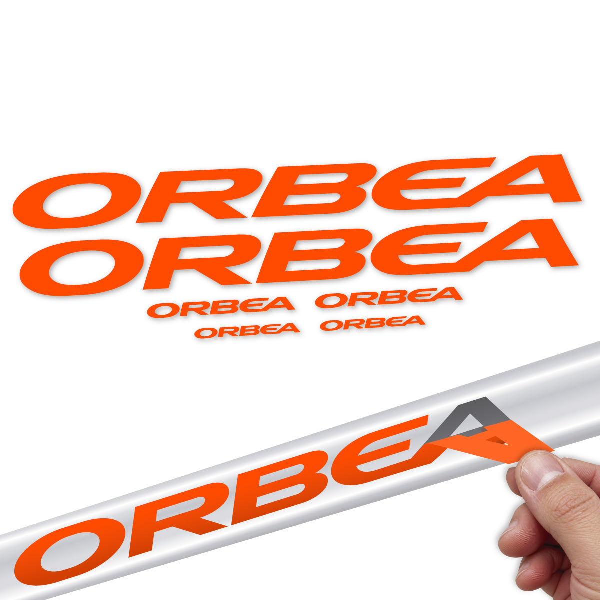 Adesivi Telaio Orbea Alma 2022-2027 in vinile - Arancione Fluo