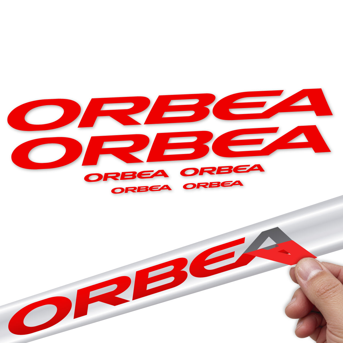 Adesivi Telaio Orbea Alma 2022-2027 in vinile - Rosso