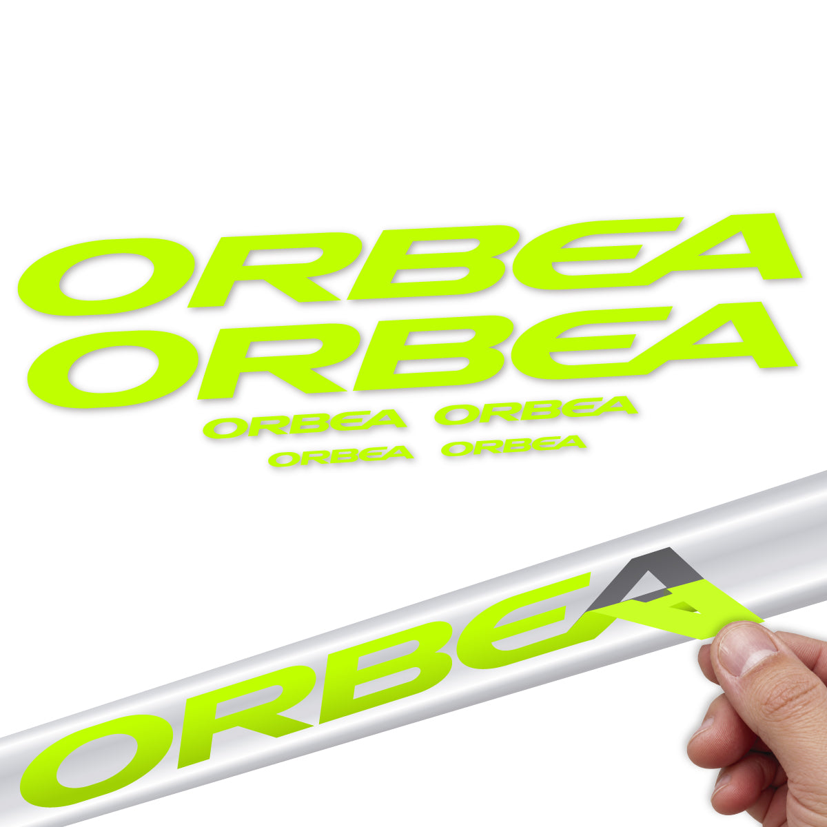Adesivi Telaio Orbea Alma 2022-2027 in vinile - Verde Lime Fluo