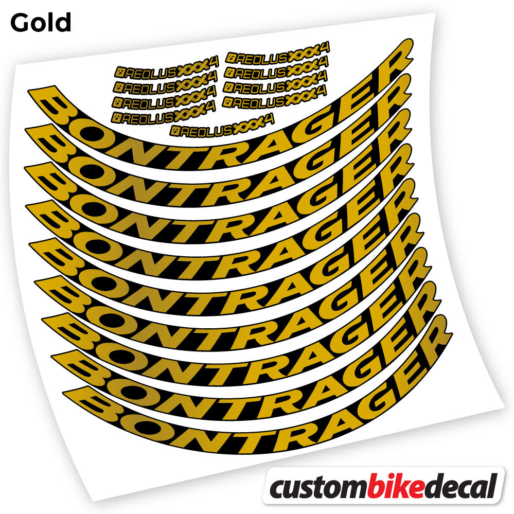 Adesivi Cerchi Bici da Corsa Bontrager Aeolus XXX4 Disc 45 mm in vinile - Oro
